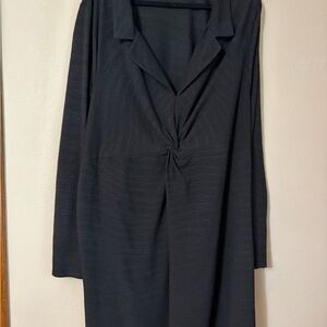 ASOS Classic Black twisted waist long sleeved dress size 4X